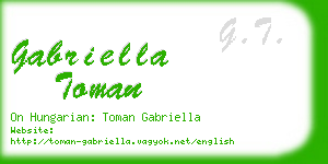 gabriella toman business card